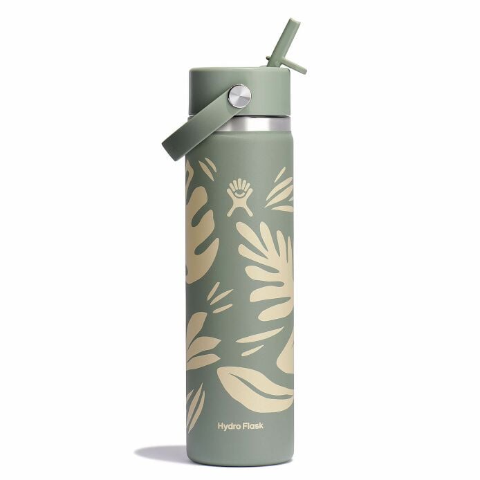 24 oz Wide Mouth with Flex Straw Cap Botanical Bliss