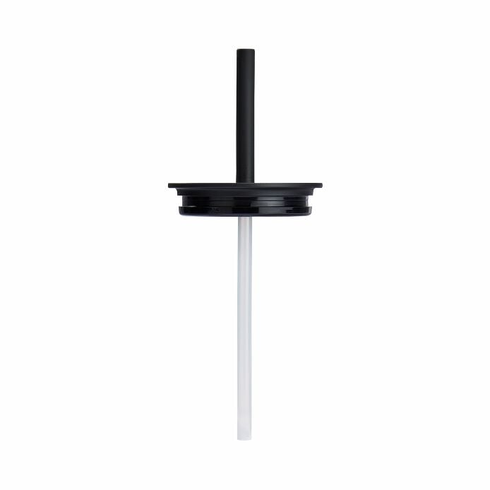 Medium Press-In Straw Lid Black