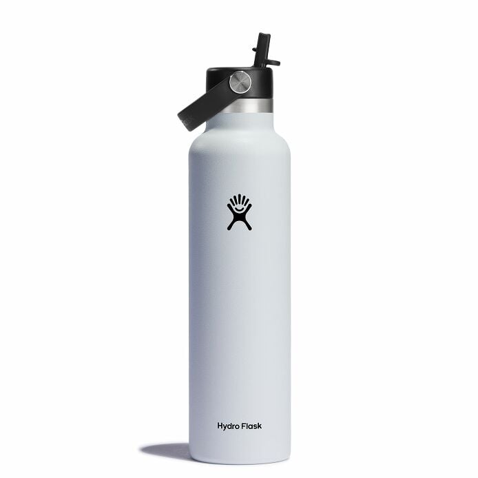 24 oz Standard Mouth with Flex Straw Cap White