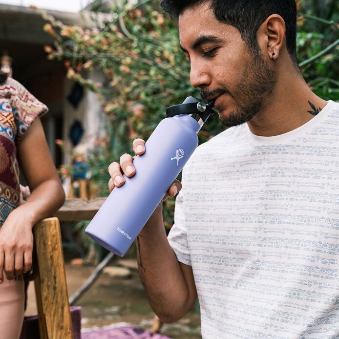 24 oz Standard Mouth with Flex Straw Cap - Oat