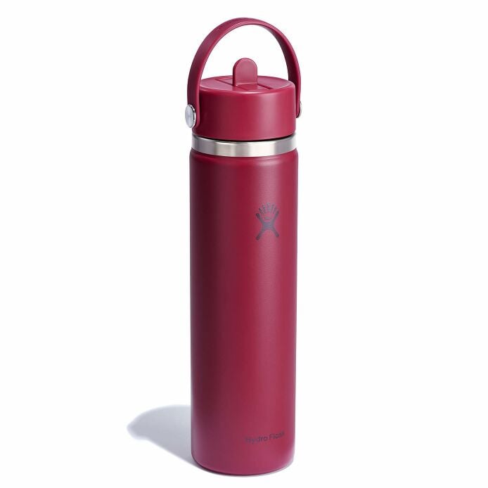 24 oz Wide Mouth with Flex Straw Cap Brick Red