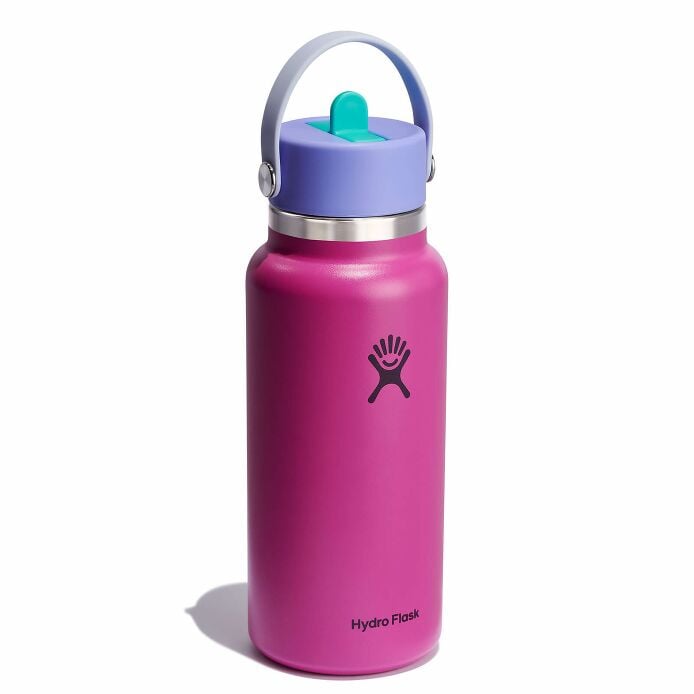 32 oz Wide Mouth with Flex Straw Cap Holiday Punch
