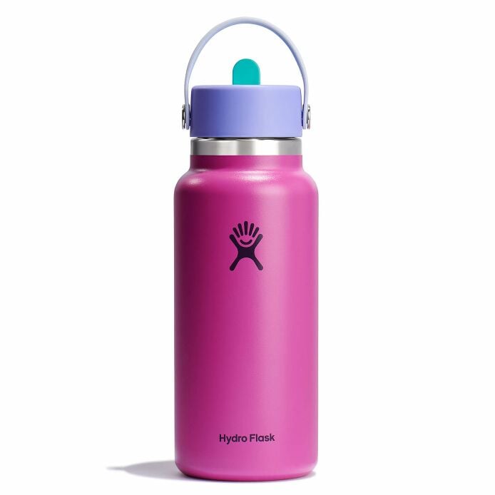 32 oz Wide Mouth with Flex Straw Cap Holiday Punch