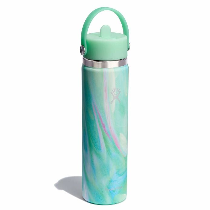 24 oz Wide Mouth with Flex Straw Cap Jelly Green