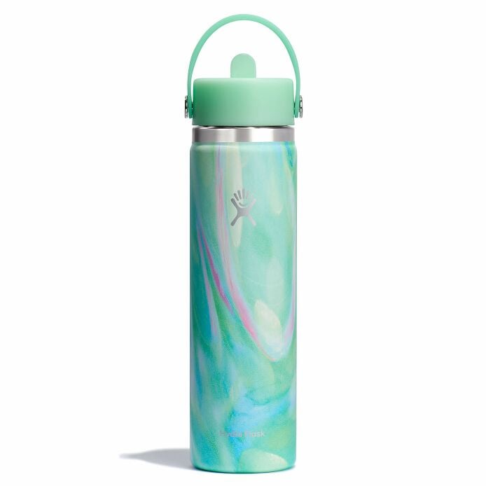 24 oz Wide Mouth with Flex Straw Cap Jelly Green