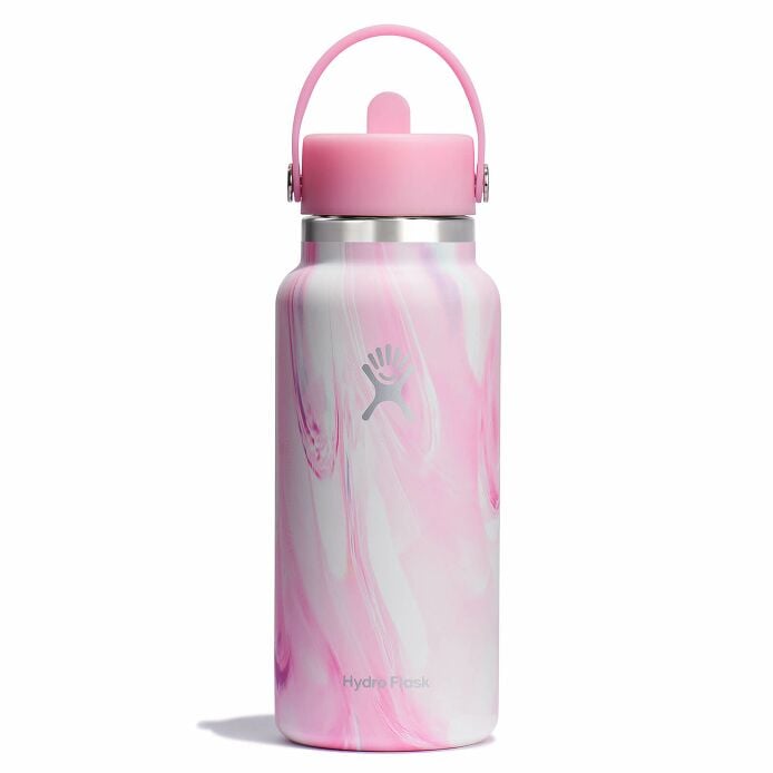32 oz Wide Mouth with Flex Straw Cap Jelly Pink