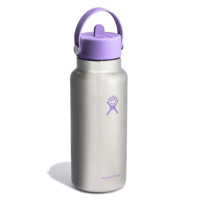 32 oz Wide Mouth with Flex Straw Cap Stainless Violet