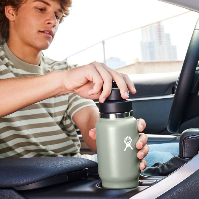32 oz Wide Mouth Travel Bottle with Flex Chug Cap Black