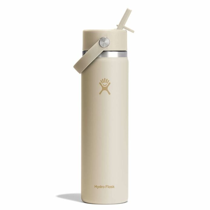 24 oz Wide Mouth with Flex Straw Cap Coconut