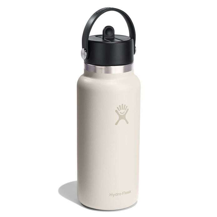 32 oz Wide Mouth with Flex Straw Cap Ivory