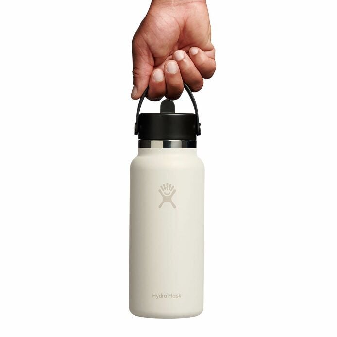 32 oz Wide Mouth with Flex Straw Cap Ivory