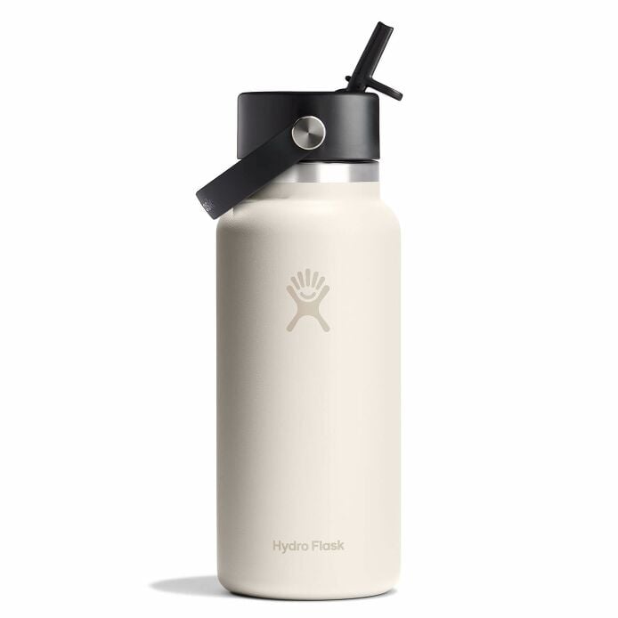 32 oz Wide Mouth with Flex Straw Cap Ivory