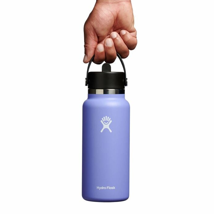 32 oz Wide Mouth with Flex Straw Cap Lupine