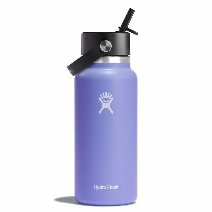 32 oz Wide Mouth with Flex Straw Cap Lupine