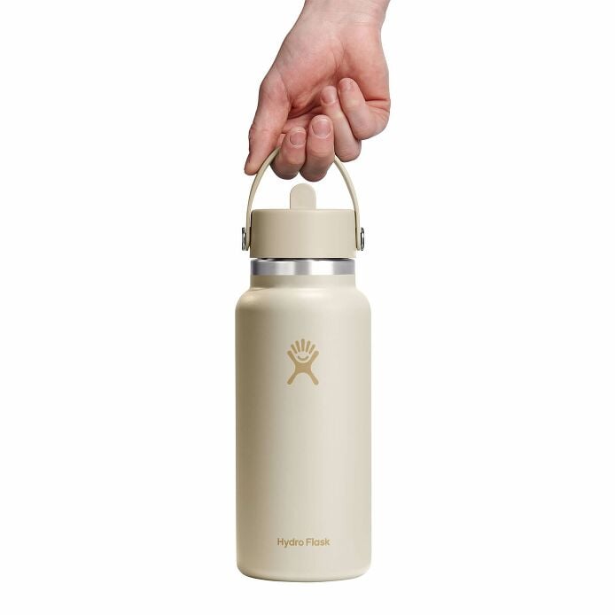 32 oz Wide Mouth with Flex Straw Cap Coconut
