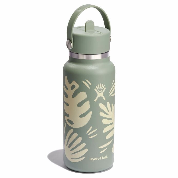 32 oz Wide Mouth with Flex Straw Cap Botanical Bliss