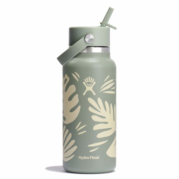 32 oz Wide Mouth with Flex Straw Cap Botanical Bliss