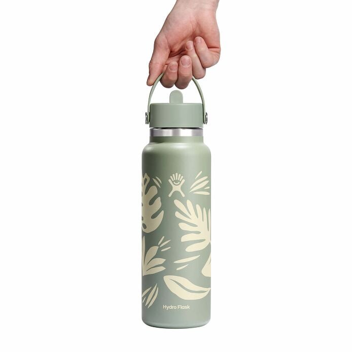 40 oz Wide Mouth with Flex Straw Cap Botanical Bliss