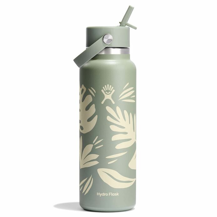 40 oz Wide Mouth with Flex Straw Cap Botanical Bliss
