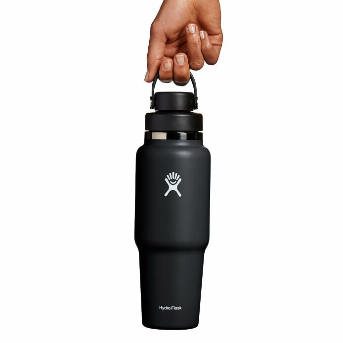 32 oz Wide Mouth Travel Bottle with Flex Chug Cap Black