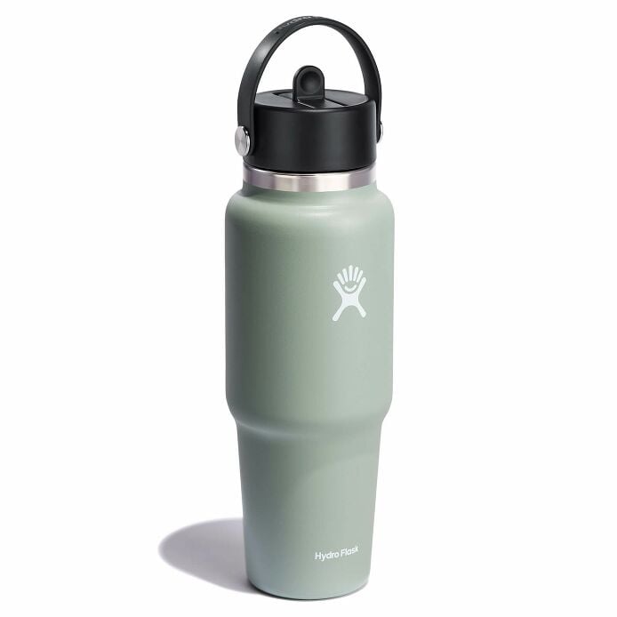 32 oz Wide Mouth Travel Bottle with Flex Straw Cap Agave
