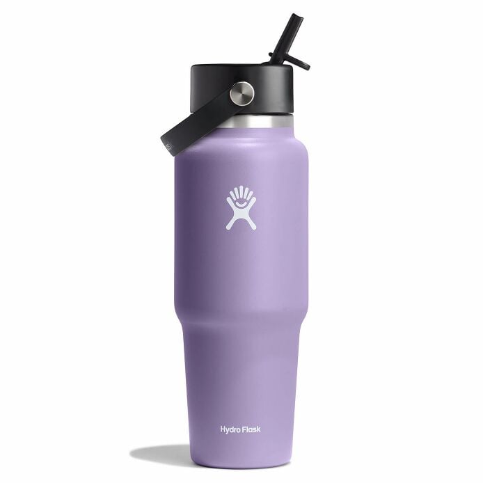 32 oz Wide Mouth Travel Bottle with Flex Straw Cap Moonshadow