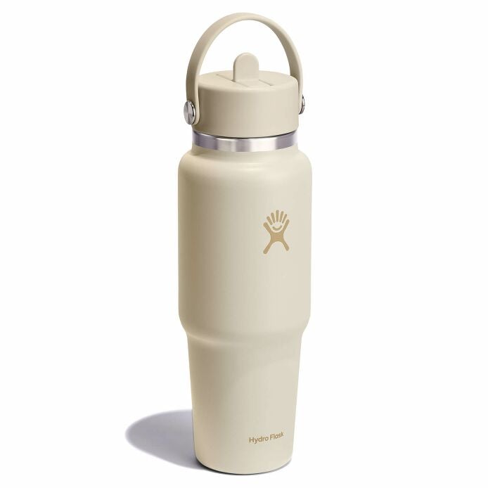 32 oz Wide Mouth Travel Bottle with Flex Straw Cap Coconut