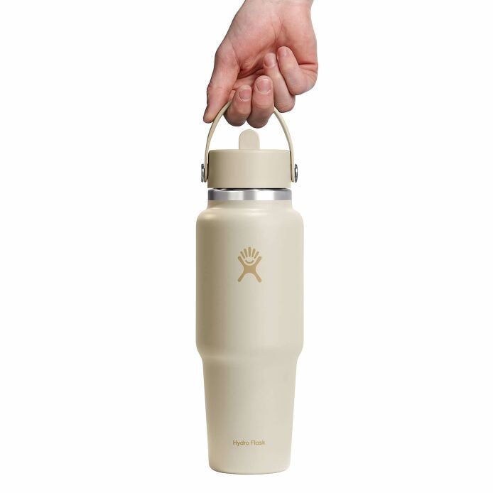 32 oz Wide Mouth Travel Bottle with Flex Straw Cap Coconut