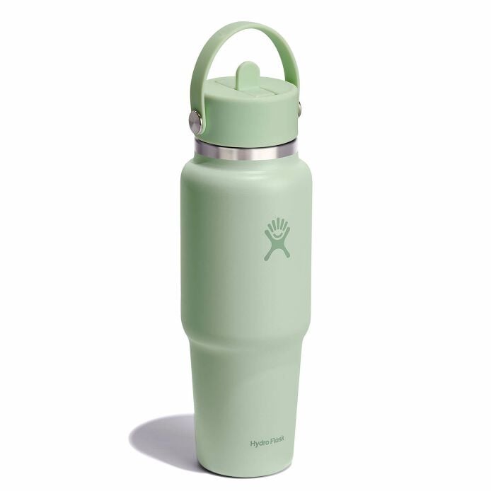 32 oz Wide Mouth Travel Bottle with Flex Straw Cap Aloe