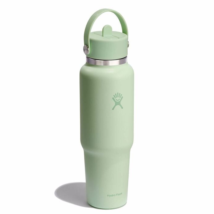 40 oz Wide Mouth Travel Bottle with Flex Straw Cap Aloe